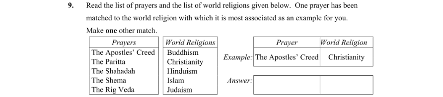 Question 2013 - 9 Part 1