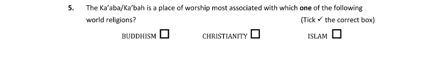 Question 2019 - 5 Part 1