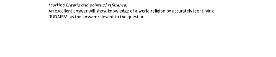 Marking Scheme Part 1