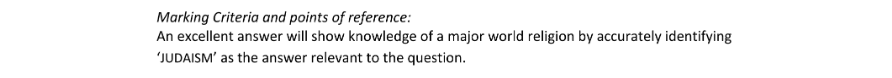 Marking Scheme Part 1