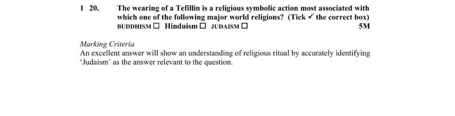 Marking Scheme Part 1