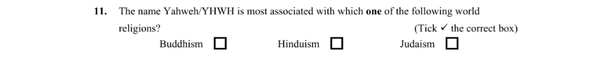 Question 2010 - 11 Part 1