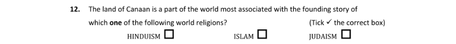 Question 2018 - 12 Part 1