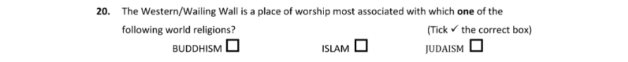 Question 2019 - 20 Part 1
