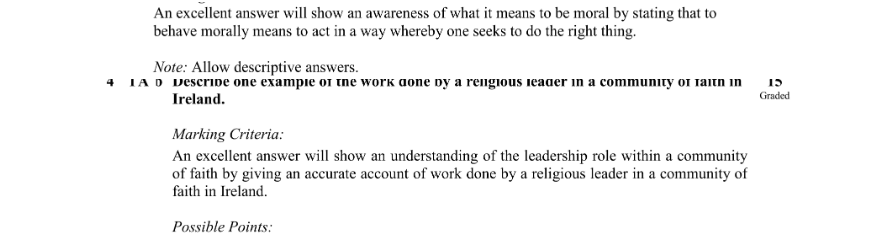 Marking Scheme Part 1