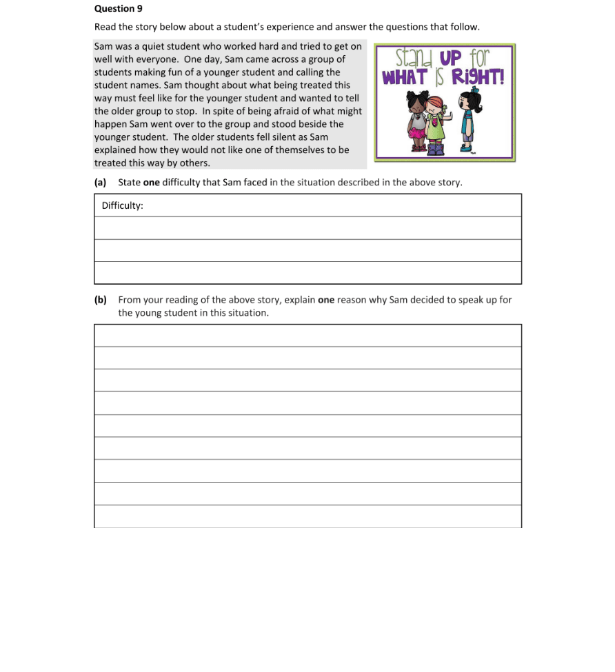 Question 2023 - 9 Part 1