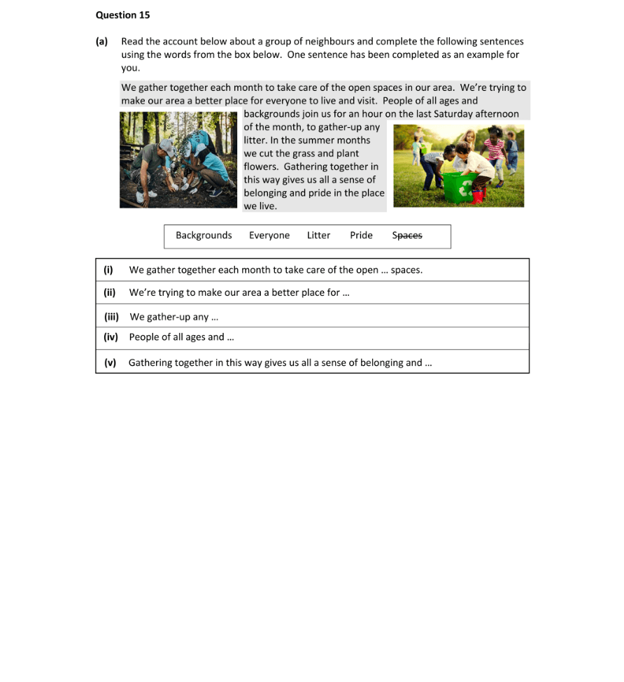 Question 2025 - 15 Part 1