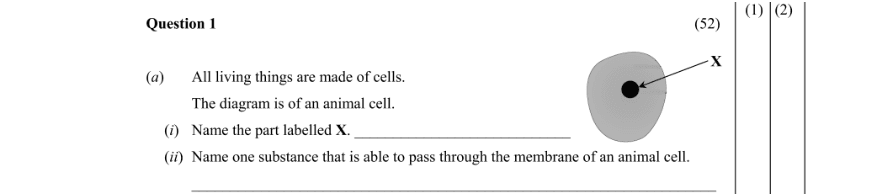 Question 2015 - 1 Part 1