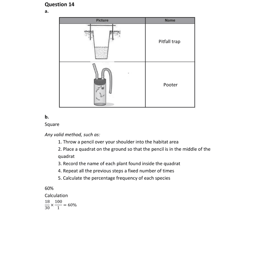 Marking Scheme Part 1