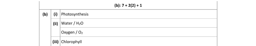 Marking Scheme Part 1
