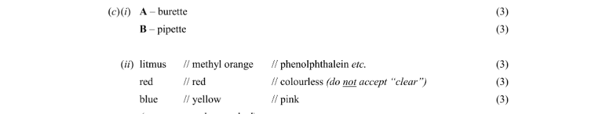 Marking Scheme Part 1
