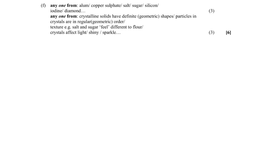 Marking Scheme Part 1