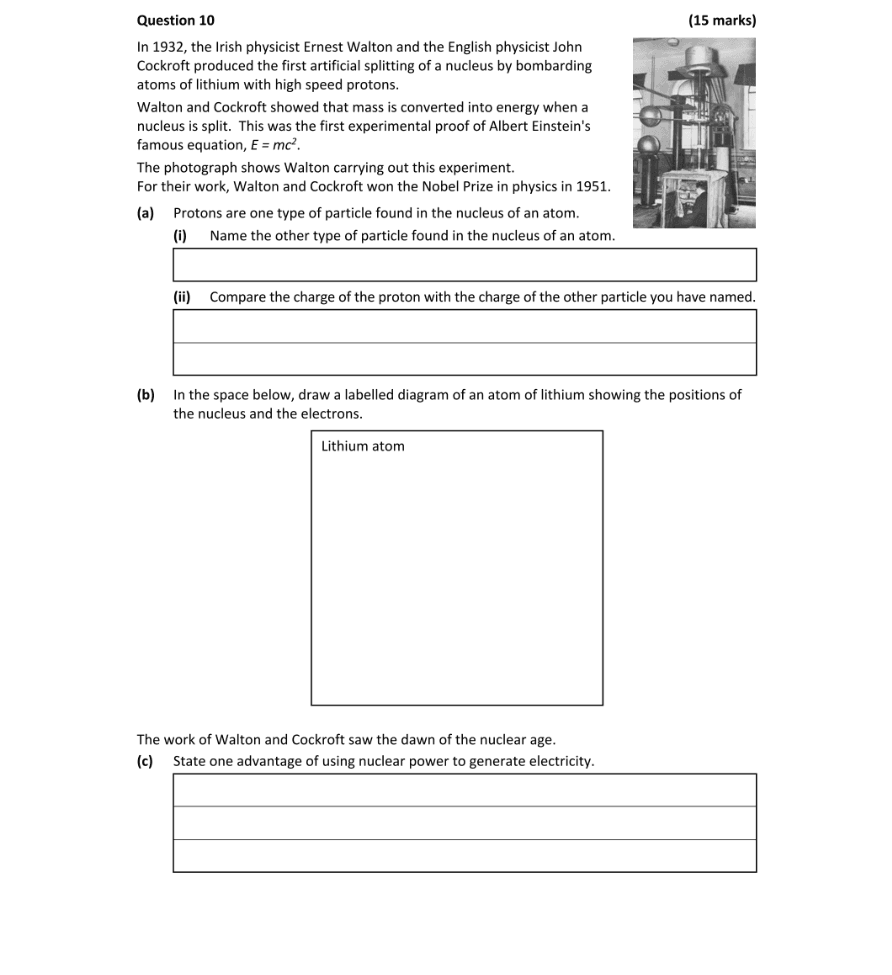 Question 2023 - 10 Part 1