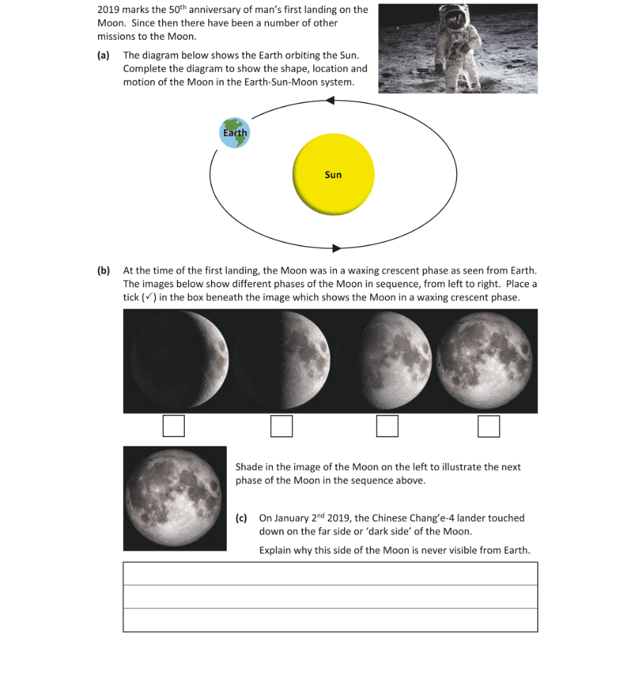 Question 2019 - 16 Part 1
