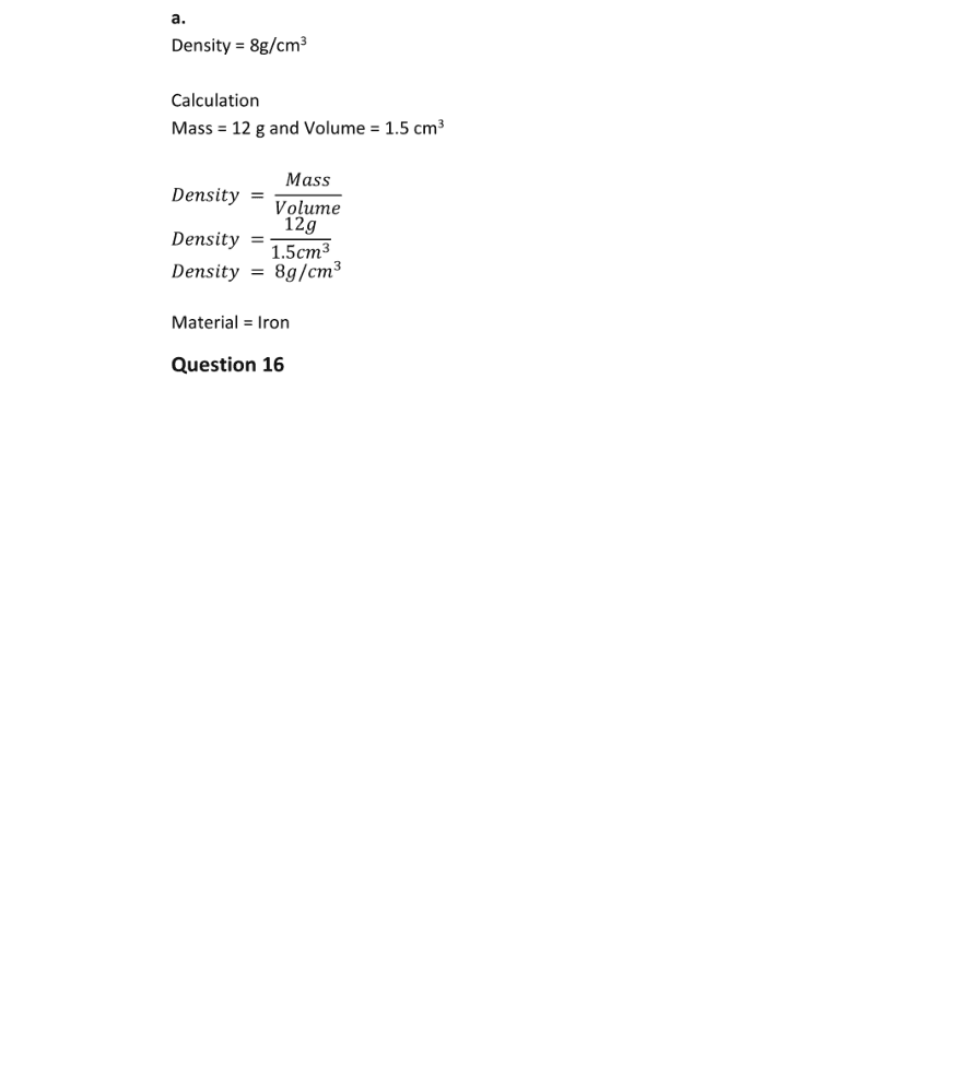 Marking Scheme Part 1