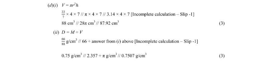 Marking Scheme Part 1