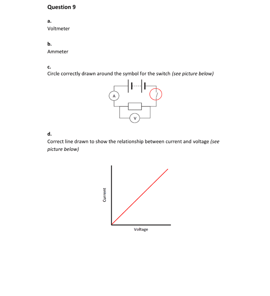 Marking Scheme Part 1