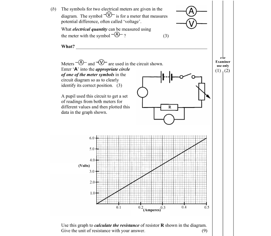 Question 2007 - 9 Part 1