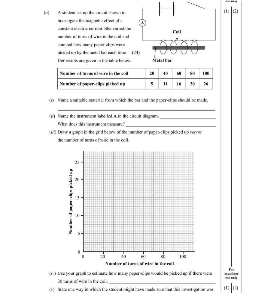 Question 2015 - 9 Part 1