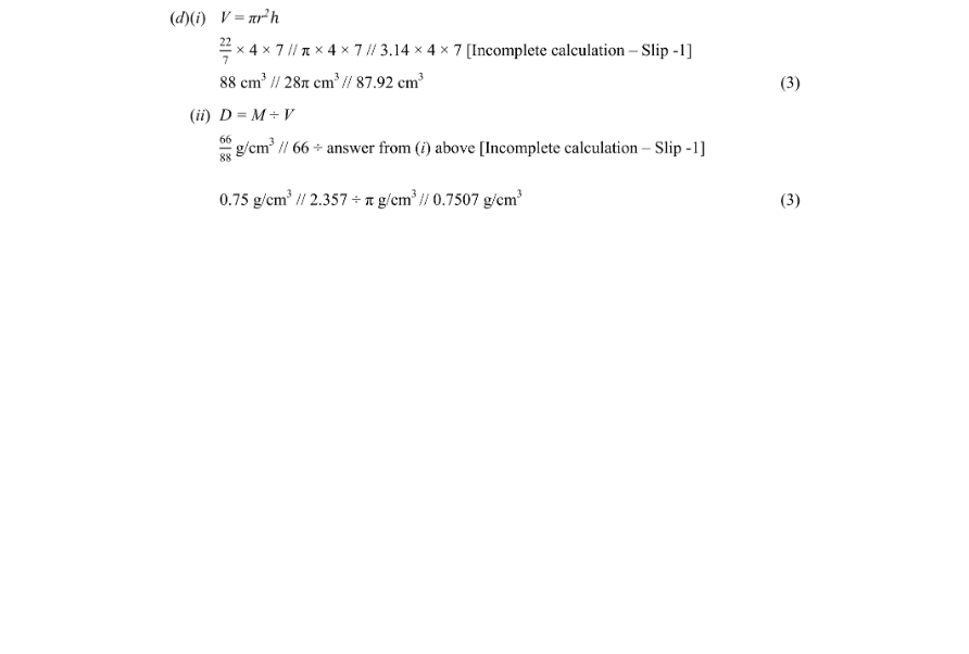 Marking Scheme Part 1