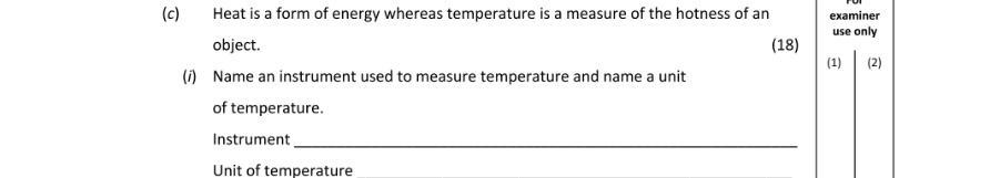 Question 2018 - c Part 1