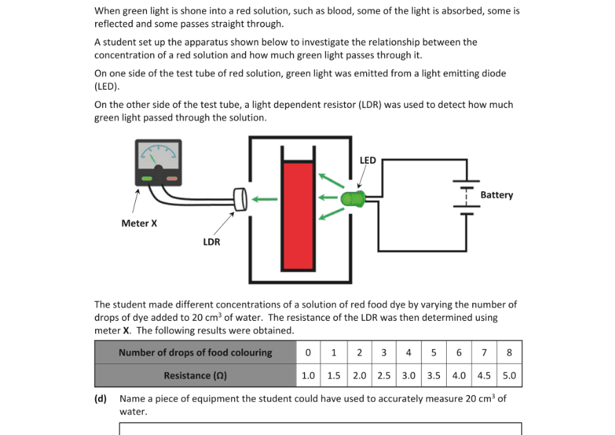 Question 2019 - 12 Part 1