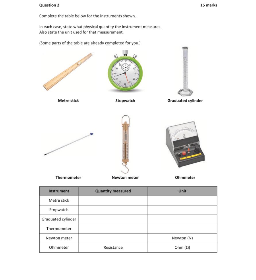 Question 2019 - 2 Part 1