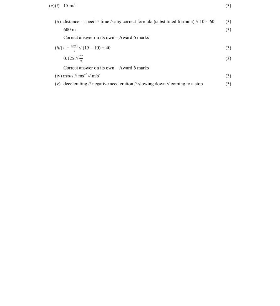 Marking Scheme Part 1