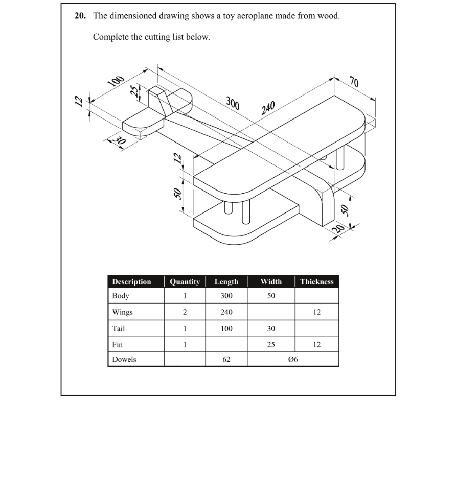 Question 2012 - 20 Part 1