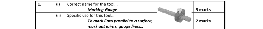 Marking Scheme Part 1