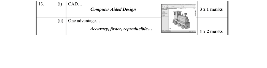 Marking Scheme Part 1