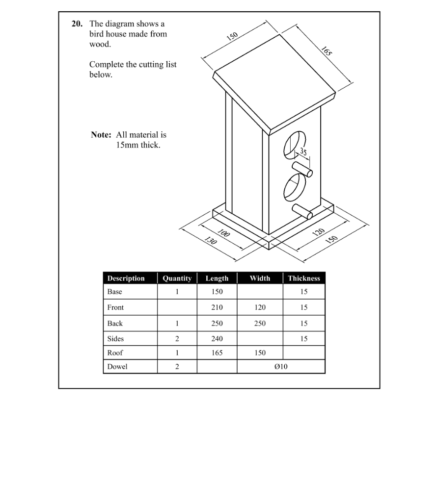 Question 2010 - 20 Part 1