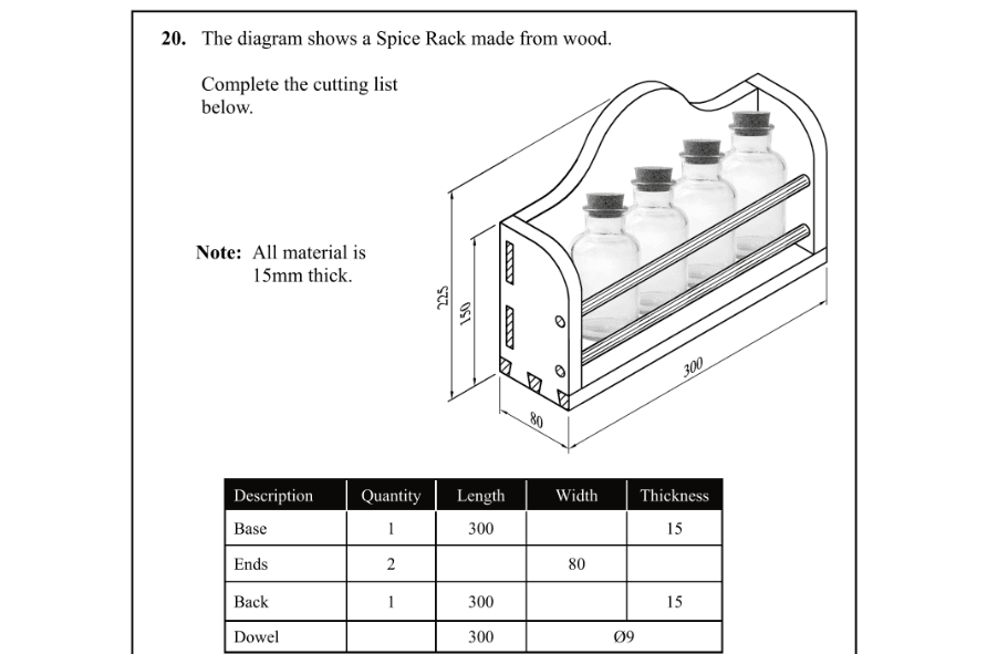 Question 2011 - 20 Part 1
