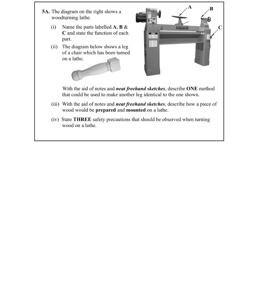 Question 2011 - 5A Part 1