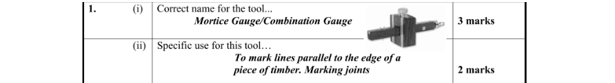 Marking Scheme Part 1